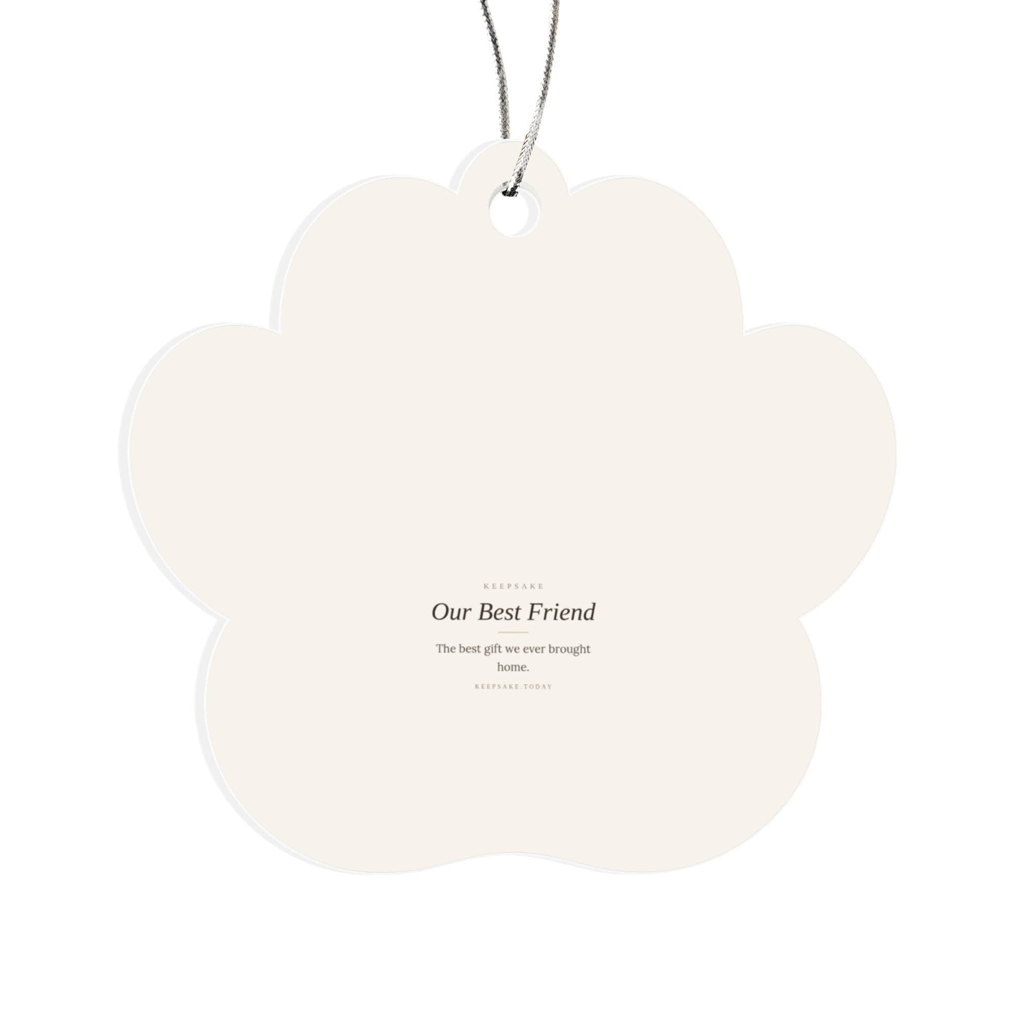 Paw print keepsake ornament