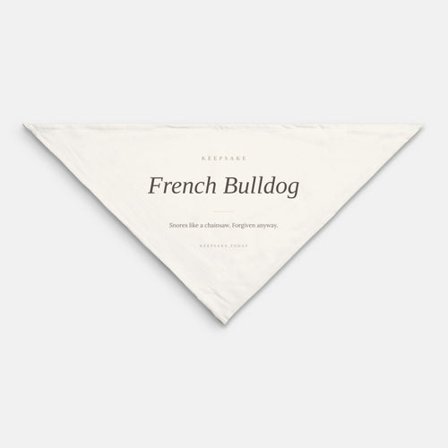 French Bulldog Dog Bandana - Keepsake Gift for Frenchie Owners