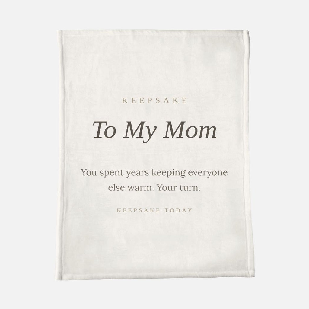 To My Mom Minky Blanket - 30x40 Keepsake Gift