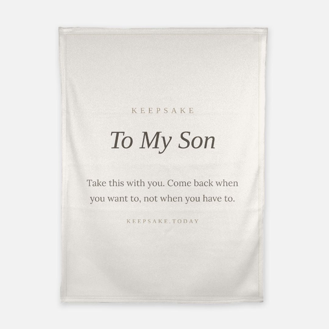 To My Son Soft Fleece Blanket - 30x40 Keepsake Gift