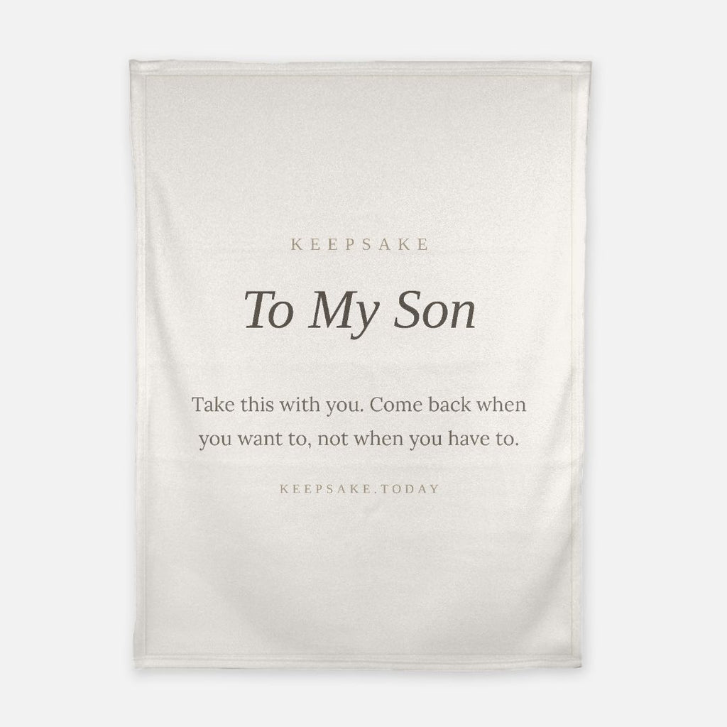 To My Son Soft Fleece Blanket - 30x40 Keepsake Gift