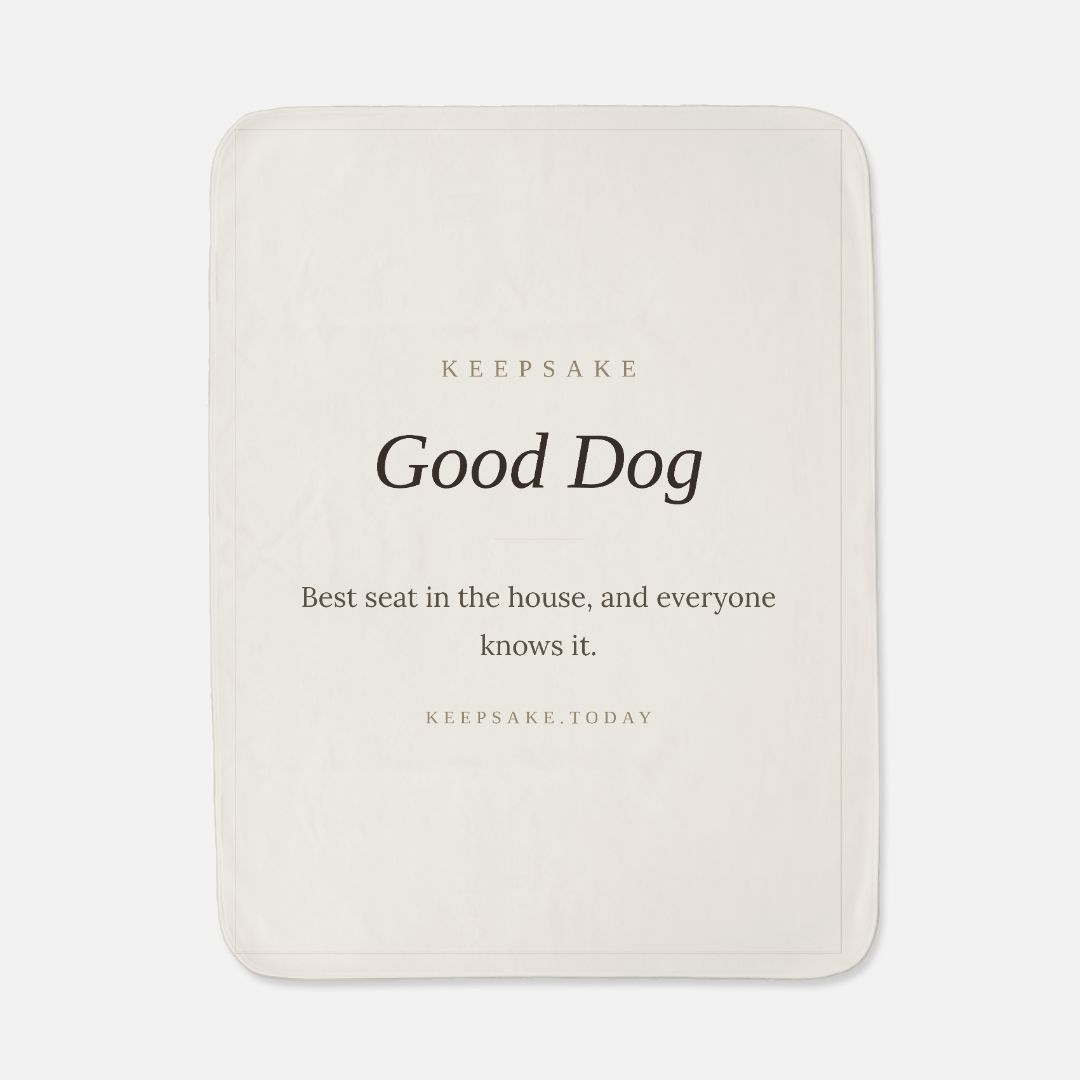 Good Dog Pet Lap Blanket - Keepsake Gift for Dog Lovers