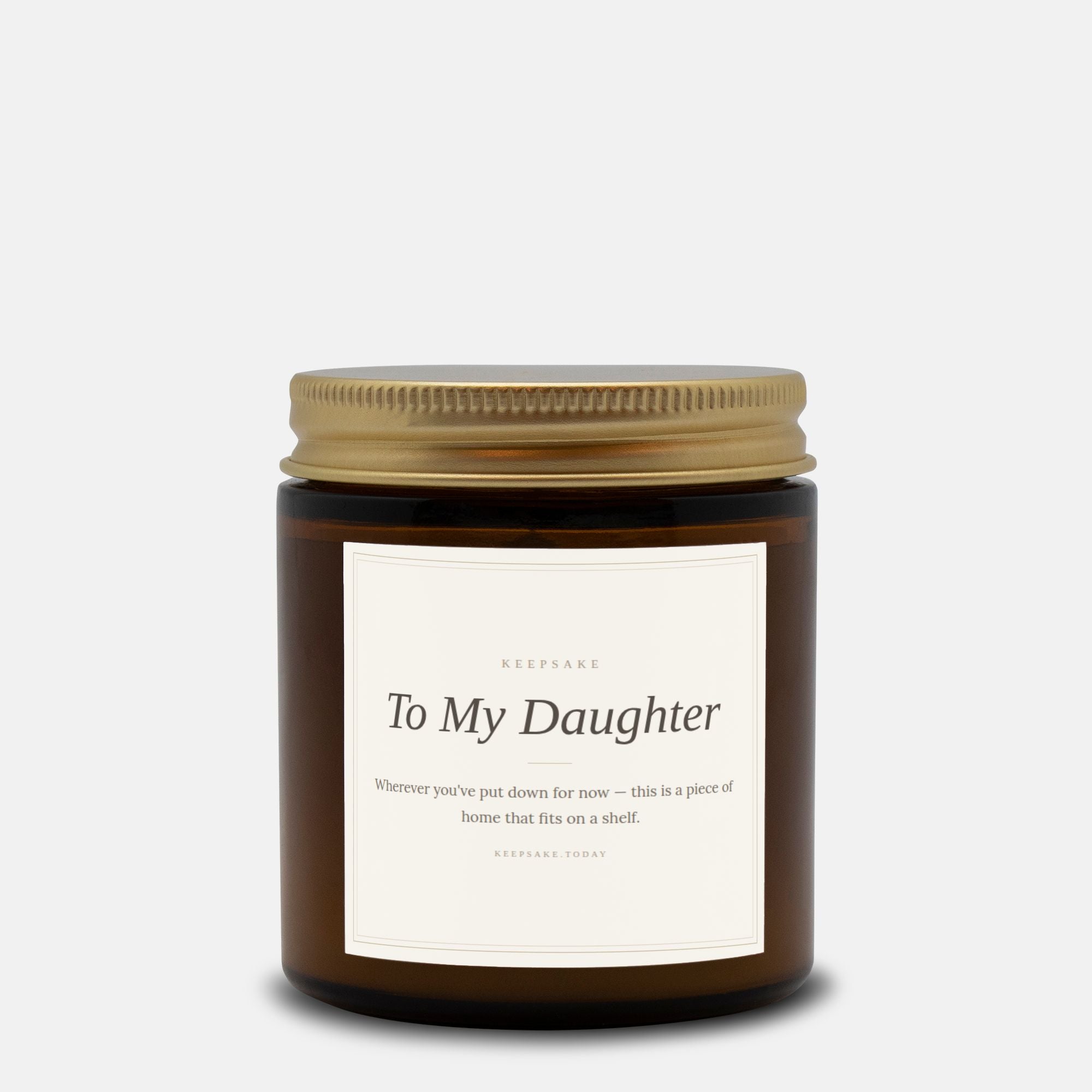 To My Daughter Hand-Poured Candle - Amber Jar 4oz Keepsake Gift