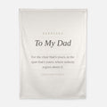 To My Dad Soft Fleece Blanket - 30x40 Keepsake Gift