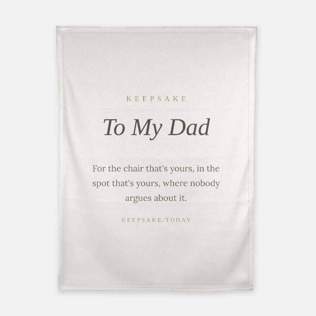 To My Dad Soft Fleece Blanket - 30x40 Keepsake Gift