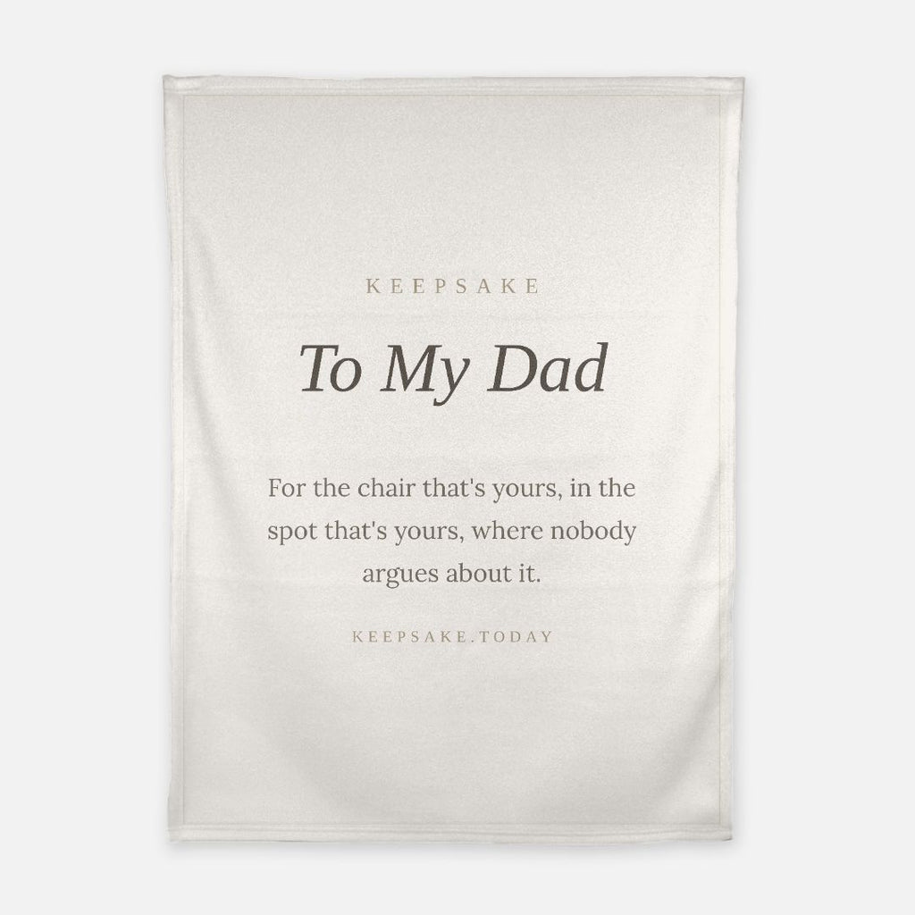 To My Dad Soft Fleece Blanket - 30x40 Keepsake Gift