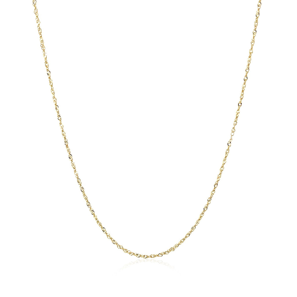 10k Yellow Gold Singapore Chain 0.8mm (0.80 mm)