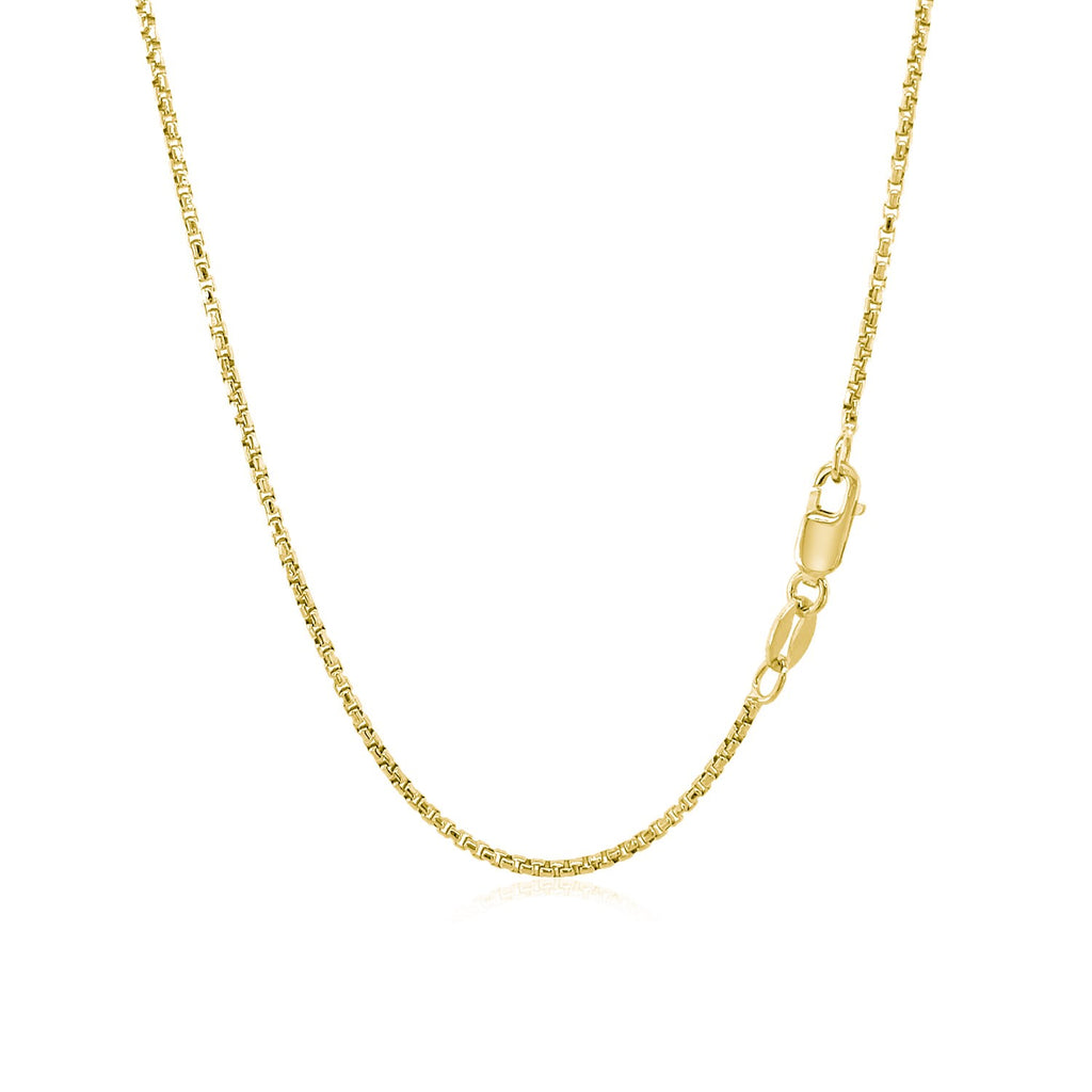 14k Yellow Gold Round Box Chain (1.30 mm)