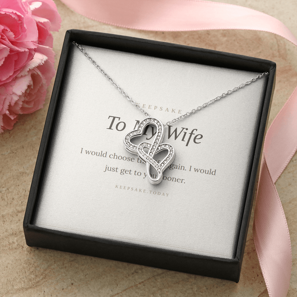 To My Wife Necklace - Anniversary or Christmas Keepsake Gift