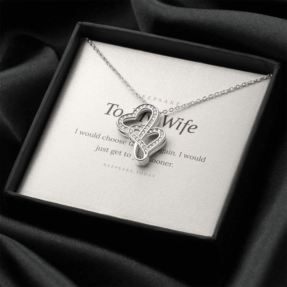 To My Wife Necklace - Anniversary or Christmas Keepsake Gift