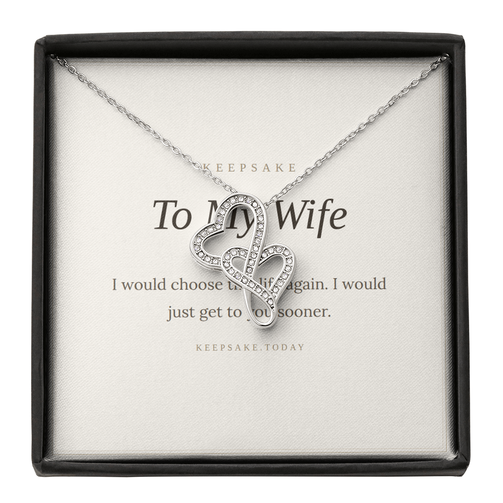 To My Wife Necklace - Anniversary or Christmas Keepsake Gift