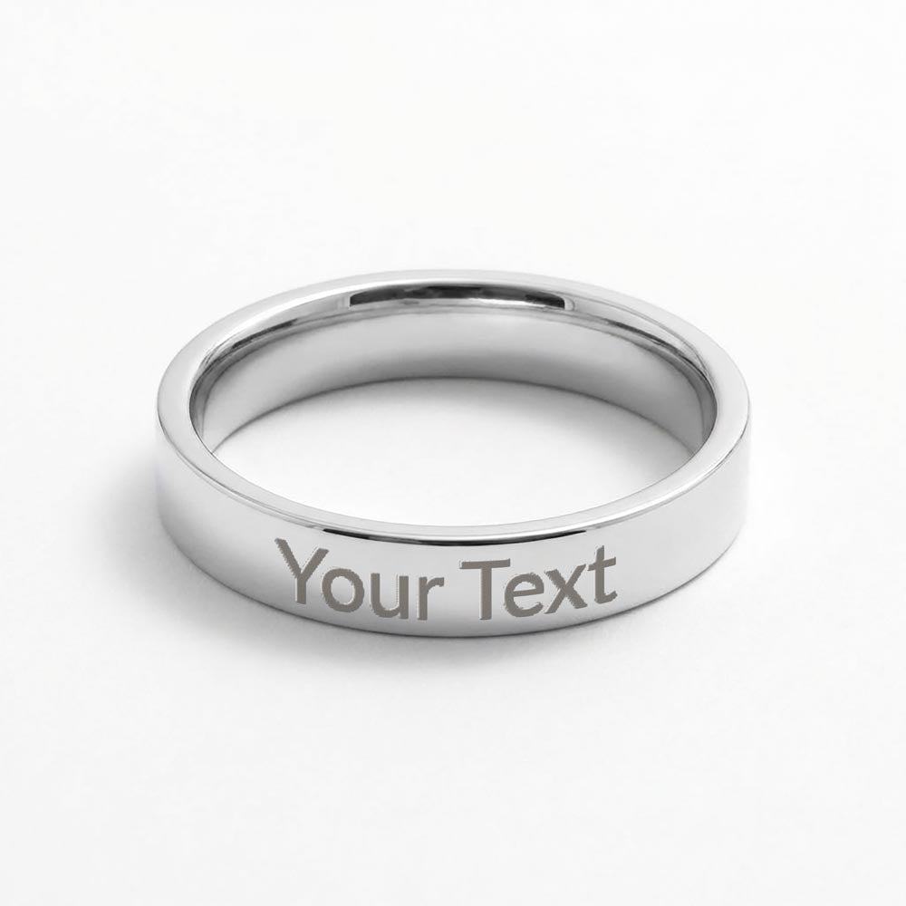 To My Wife Engraved Ring - Anniversary Keepsake Gift for Her