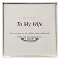 To My Wife Engraved Ring - Anniversary Keepsake Gift for Her