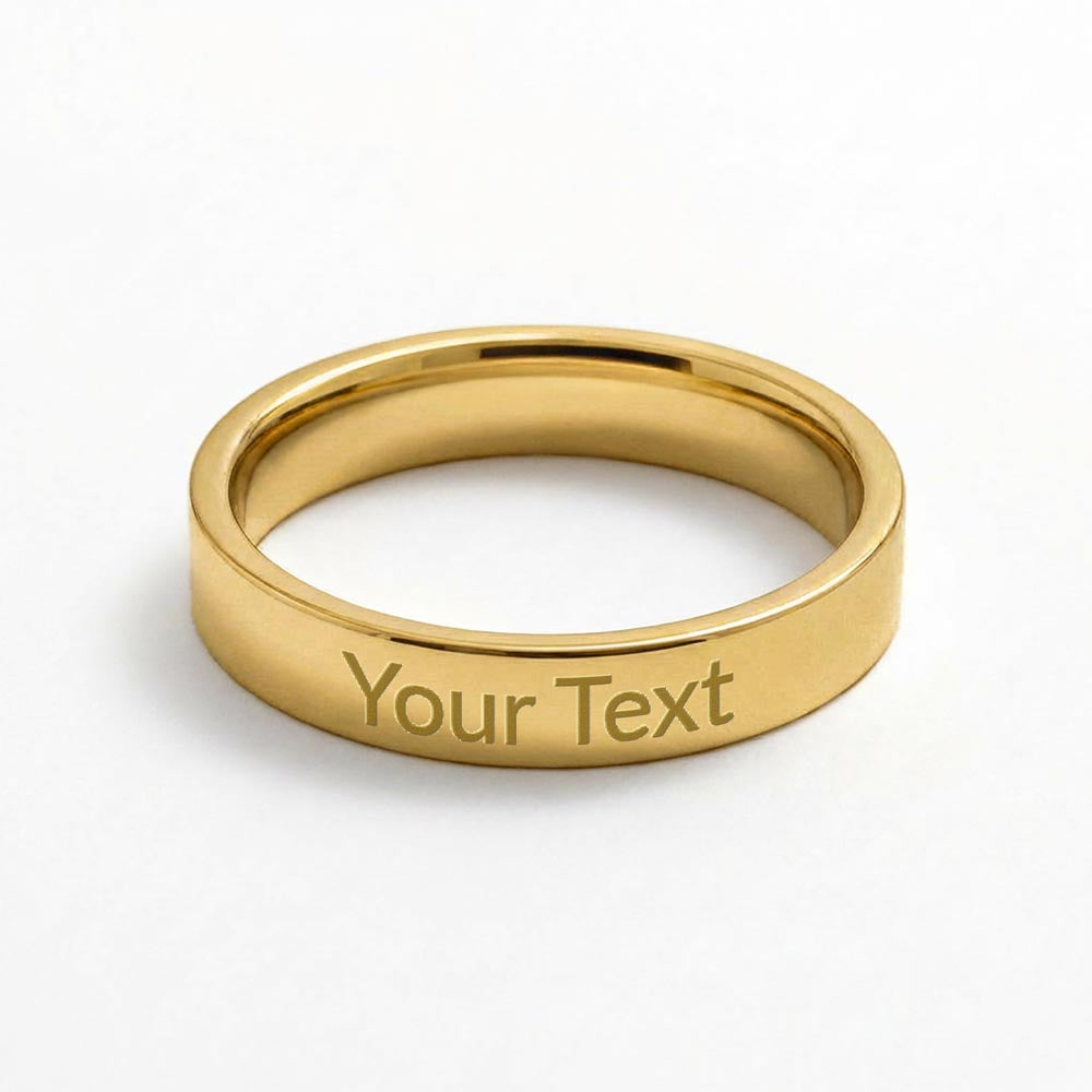 To My Wife Engraved Ring - Anniversary Keepsake Gift for Her