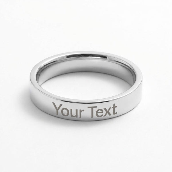 To My Wife Engraved Ring - Anniversary Keepsake Gift for Her