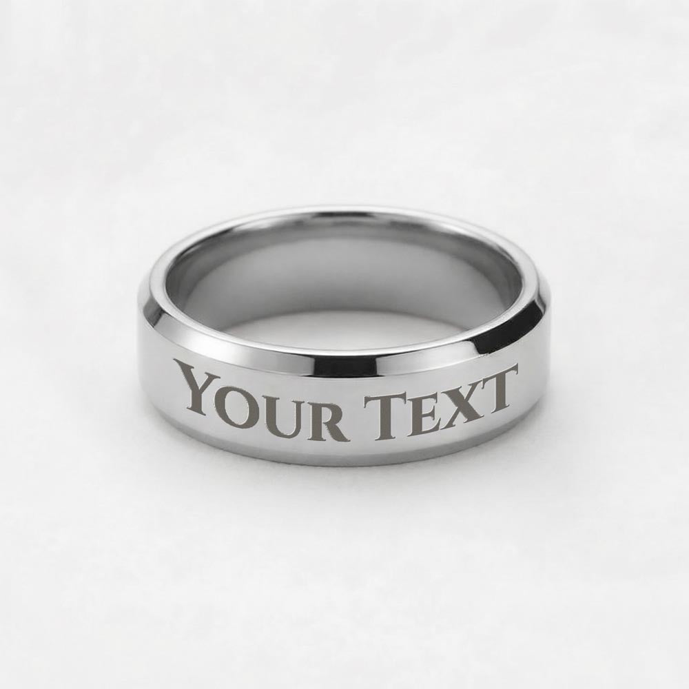 To My Husband Engraved Ring - Anniversary Keepsake Gift for Him