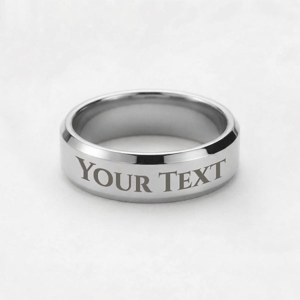 To My Husband Engraved Ring - Anniversary Keepsake Gift for Him