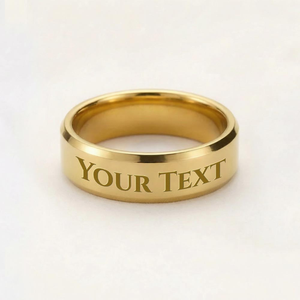 To My Husband Engraved Ring - Anniversary Keepsake Gift for Him