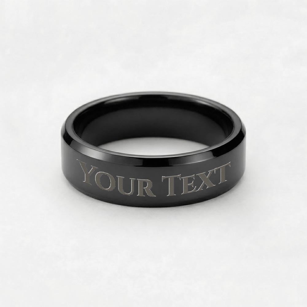 To My Husband Engraved Ring - Anniversary Keepsake Gift for Him