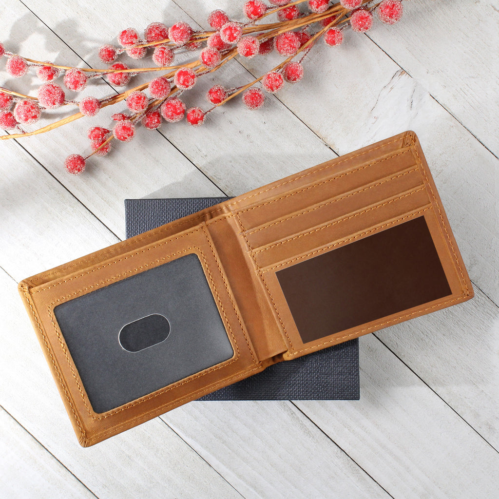 To My Dad Engraved Leather Wallet - Keepsake Gift for Father