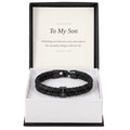 To My Son Personalized Name Bracelet - Keepsake Gift for Him