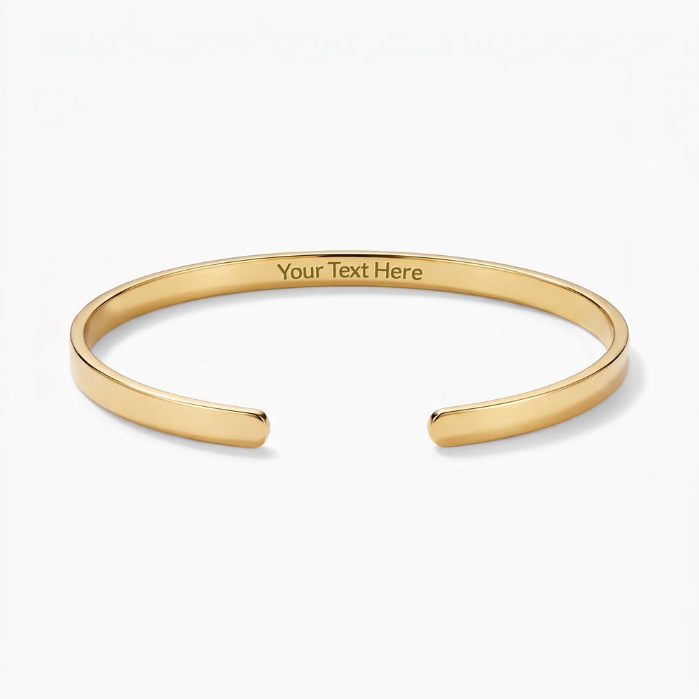 To My Girlfriend Engraved Cuff Bracelet - Keepsake Gift