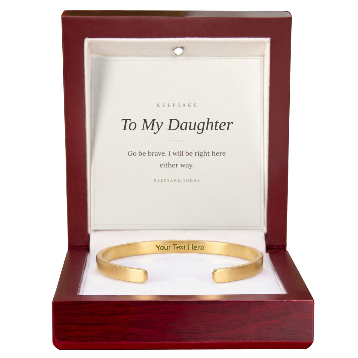 To My Daughter Engraved Cuff Bracelet - Keepsake Gift – view 14