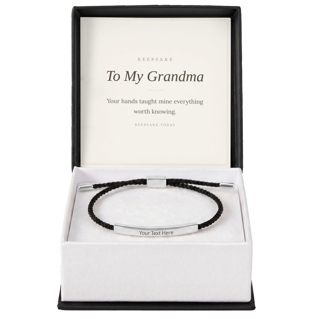 To My Grandma Engraved Bracelet - Keepsake Gift from Grandchild