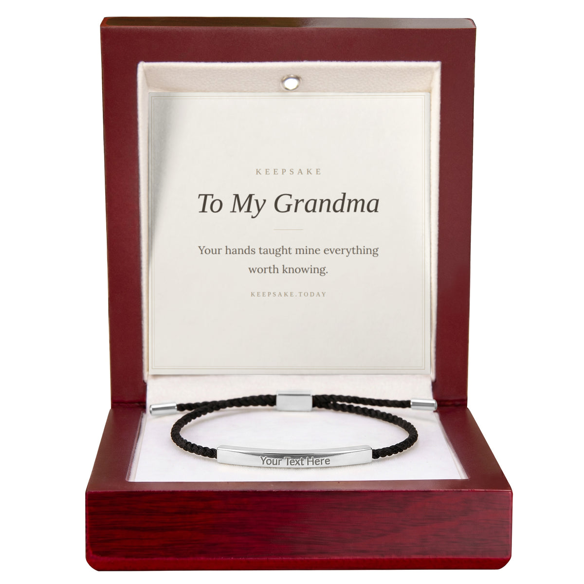 To My Grandma Engraved Bracelet - Keepsake Gift from Grandchild – view 5