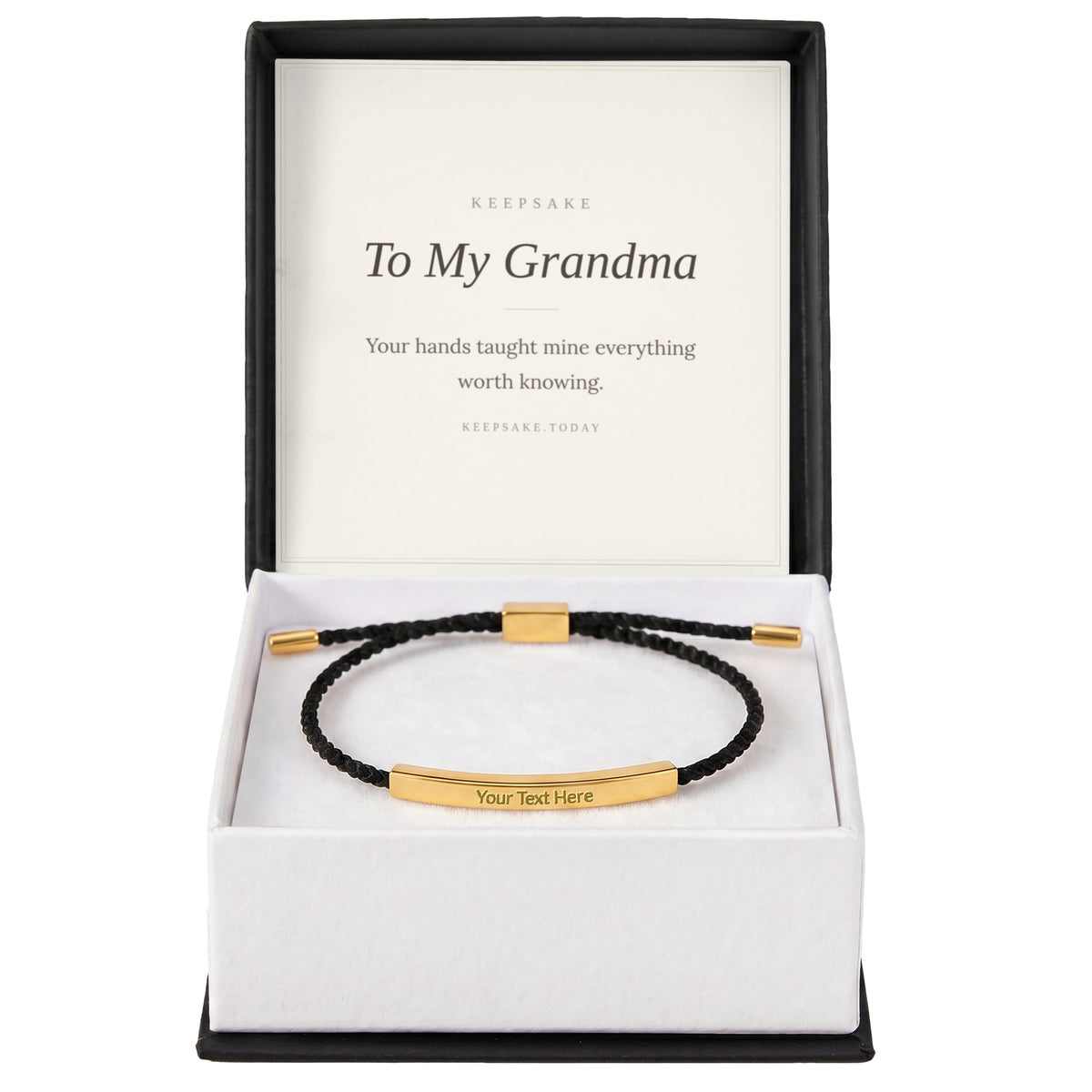 To My Grandma Engraved Bracelet - Keepsake Gift from Grandchild – view 3