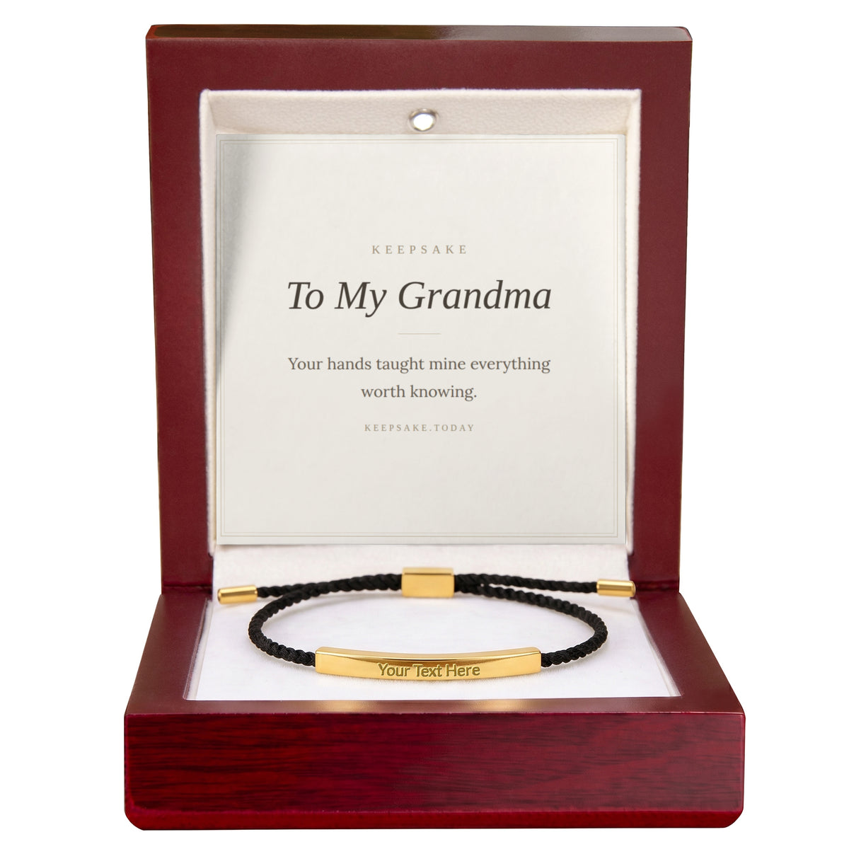 To My Grandma Engraved Bracelet - Keepsake Gift from Grandchild – view 7