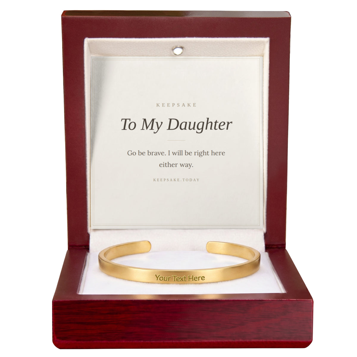To My Daughter Engraved Cuff Bracelet - Keepsake Gift – view 13