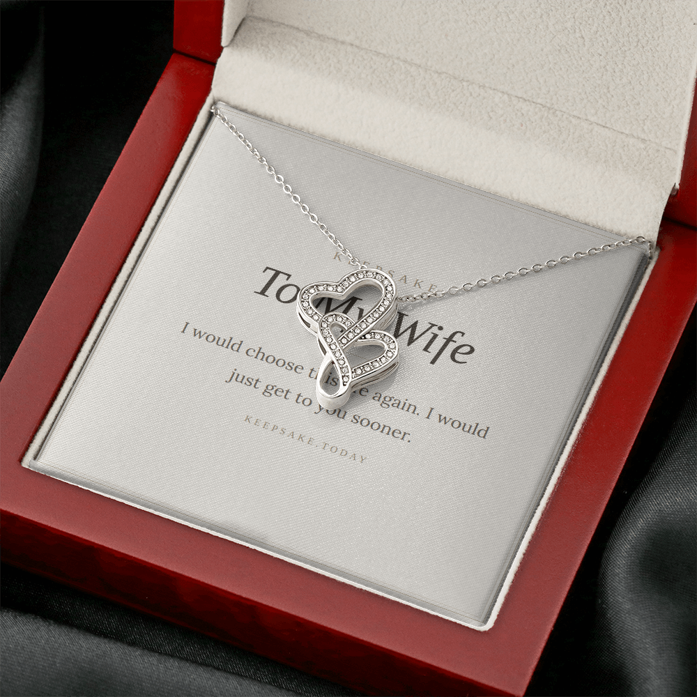 To My Wife Necklace - Anniversary or Christmas Keepsake Gift
