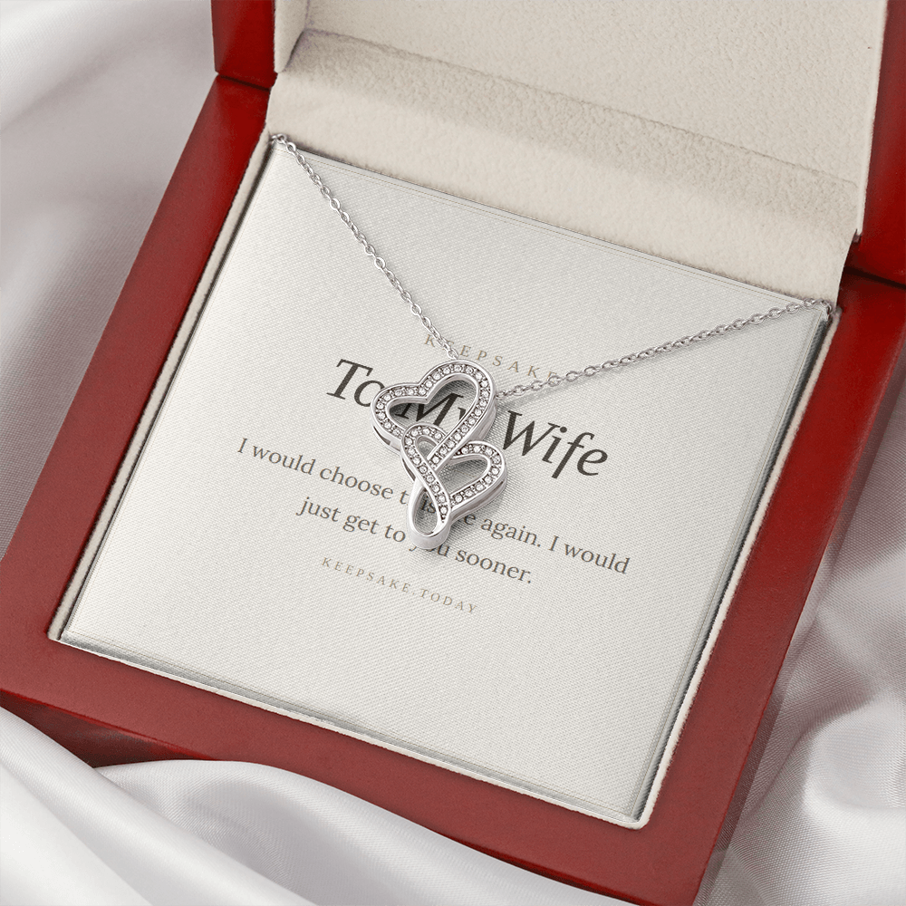 To My Wife Necklace - Anniversary or Christmas Keepsake Gift