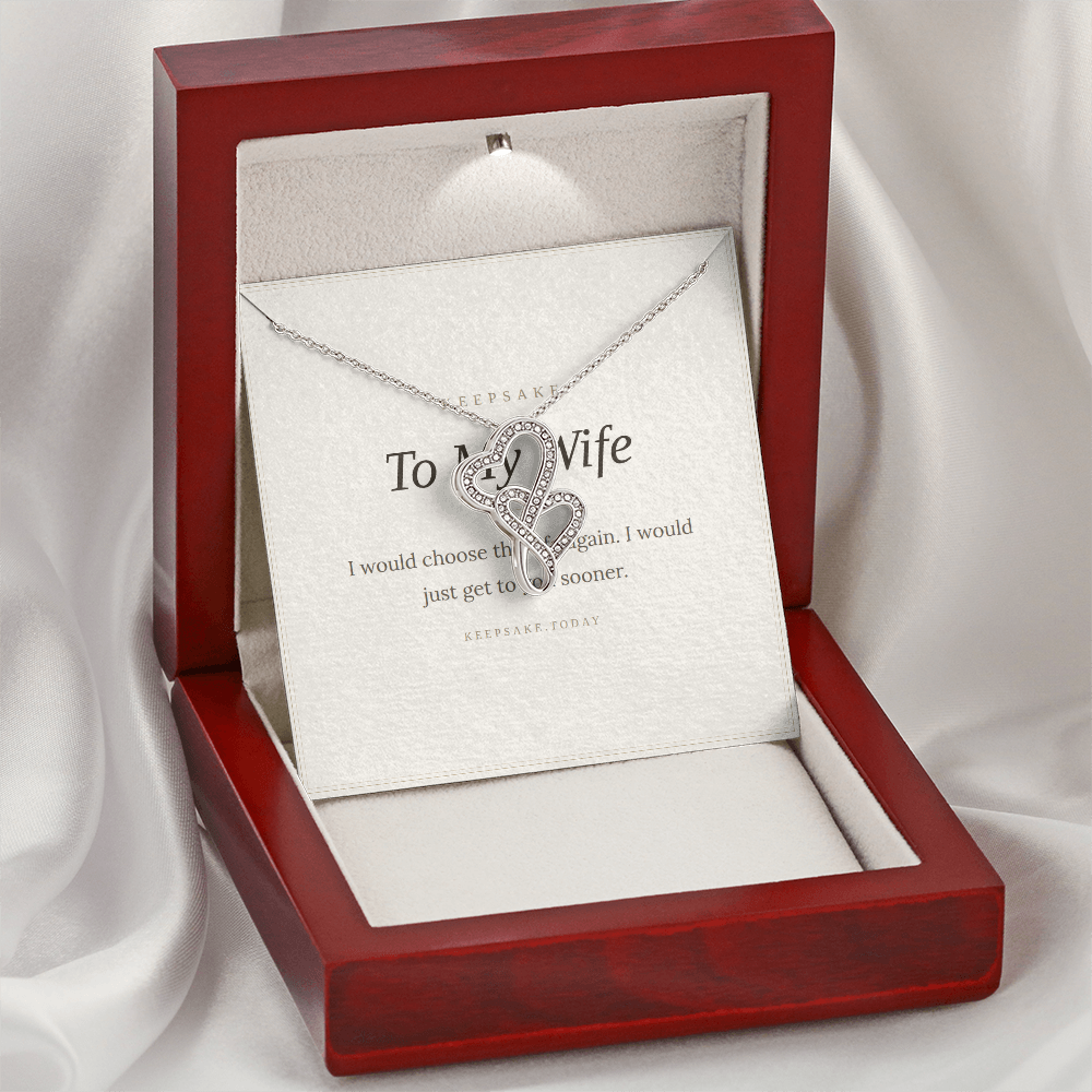 To My Wife Necklace - Anniversary or Christmas Keepsake Gift