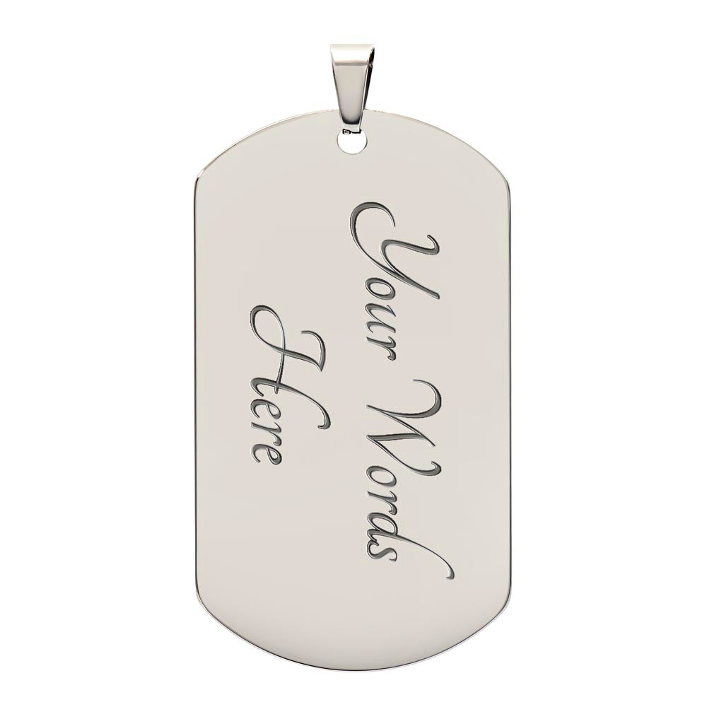 To My Son Dog Tag Necklace - Keepsake Gift for Him