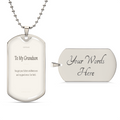 To My Grandson Dog Tag Necklace - Keepsake Gift from Grandma or Grandpa – view 2