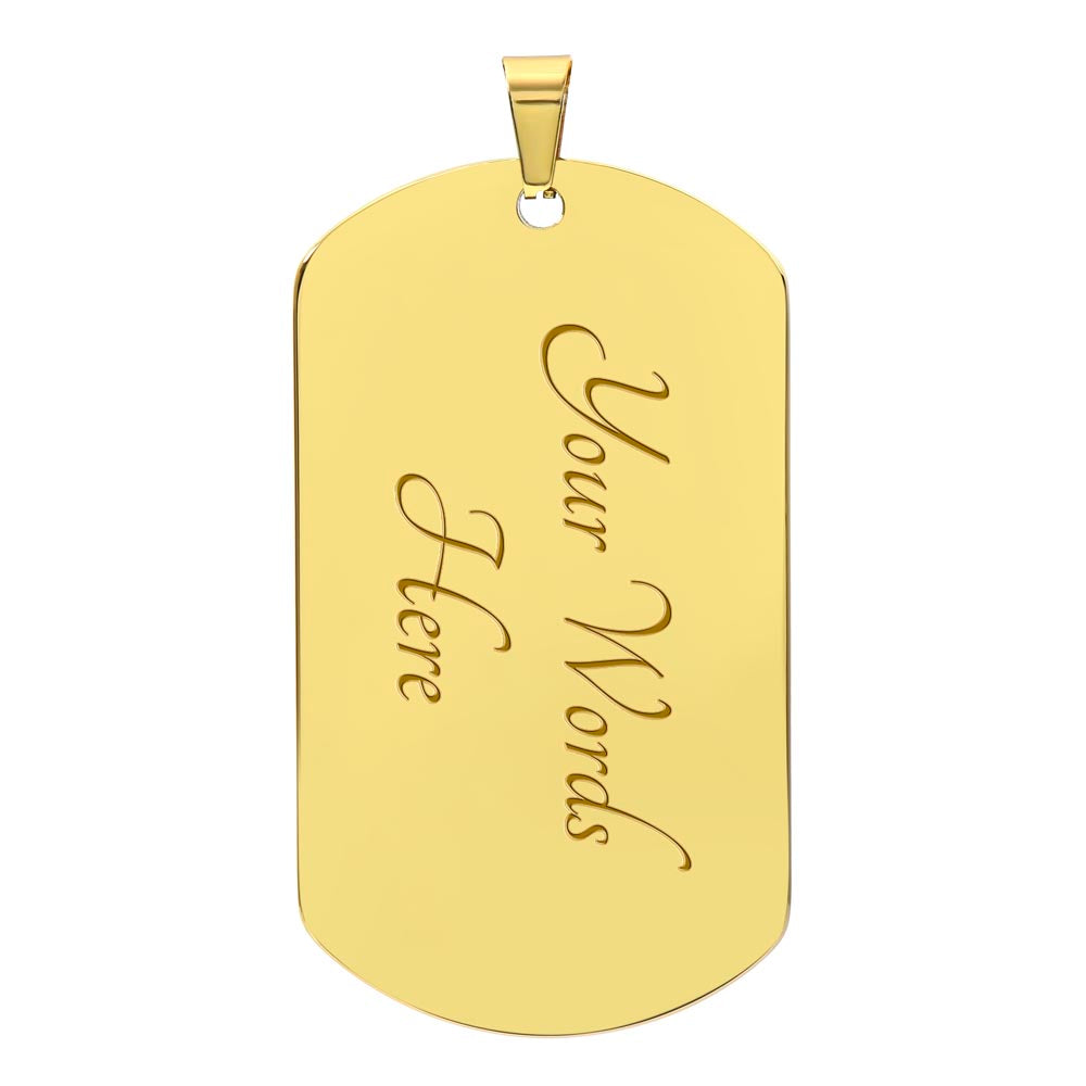 To My Grandson Dog Tag Necklace - Keepsake Gift from Grandma or Grandpa – view 5