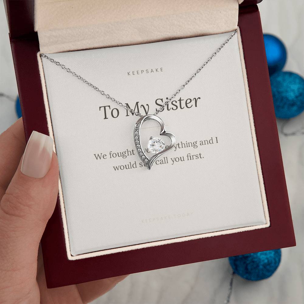 To My Sister Forever Love Necklace - Keepsake Gift with Message Card – view 11