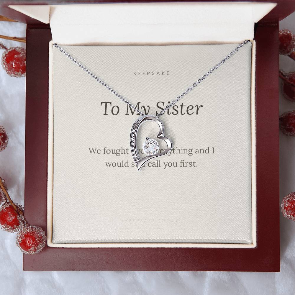 To My Sister Forever Love Necklace - Keepsake Gift with Message Card – view 10
