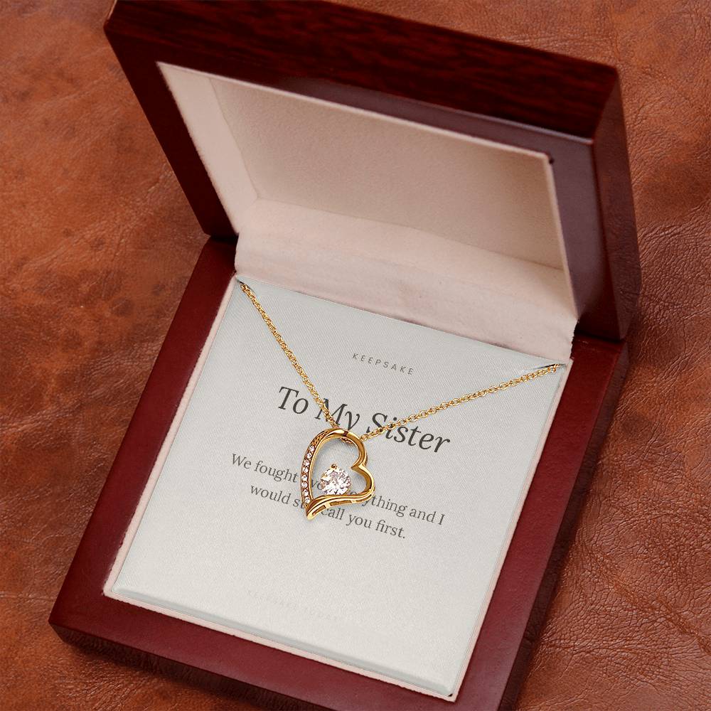 To My Sister Forever Love Necklace - Keepsake Gift with Message Card – view 13