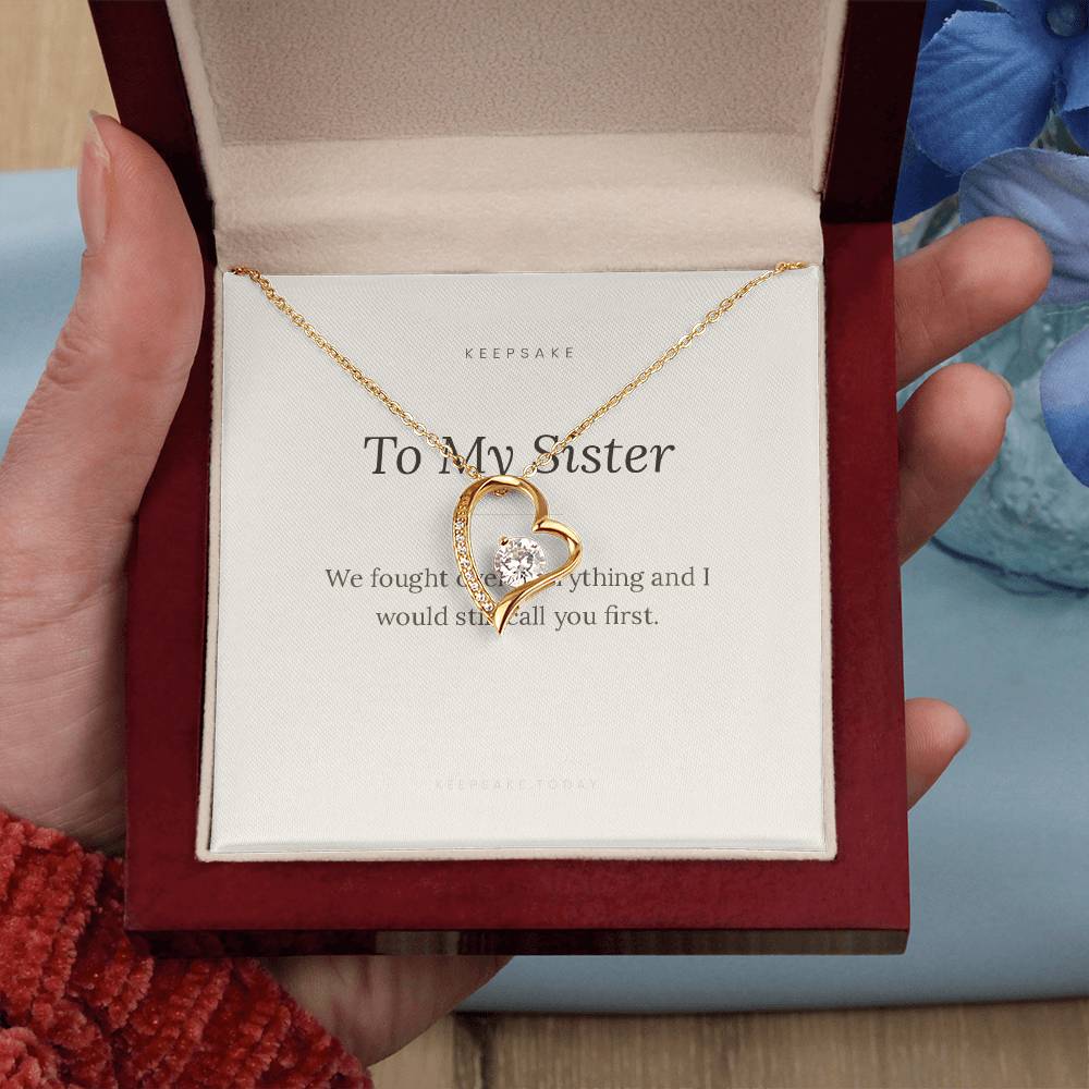 To My Sister Forever Love Necklace - Keepsake Gift with Message Card – view 15