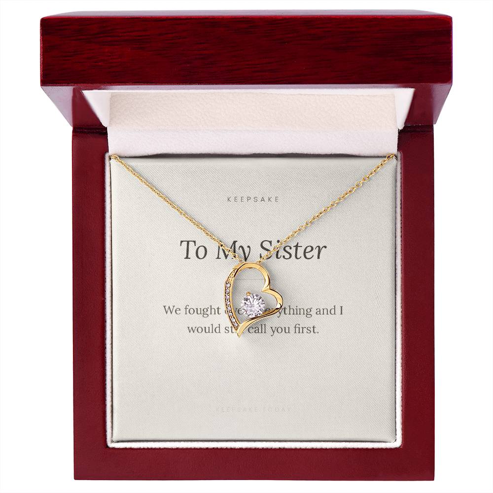 To My Sister Forever Love Necklace - Keepsake Gift with Message Card – view 12