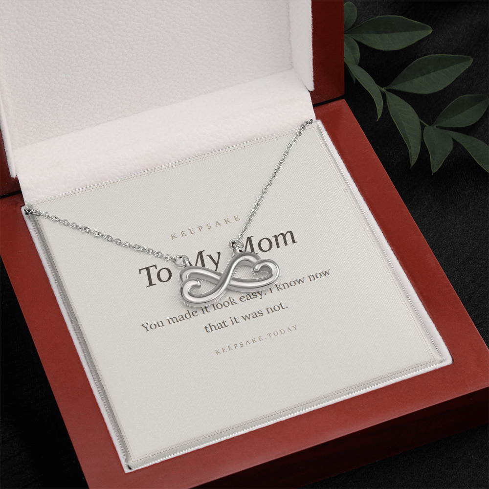 To My Mom Necklace - Keepsake Gift for Mother's Day or Christmas