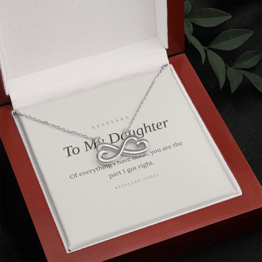 To My Daughter Necklace - Keepsake Gift from Mom or Dad