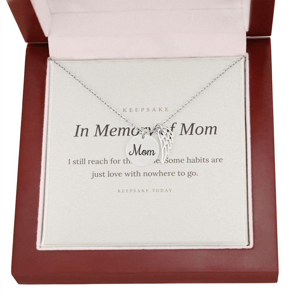 In Memory of Mom Memorial Necklace - Sympathy Keepsake Gift – view 8