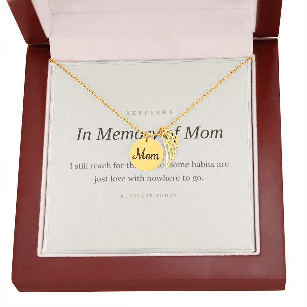 In Memory of Mom Memorial Necklace - Sympathy Keepsake Gift – view 9