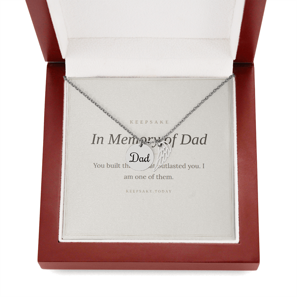 In Memory of Dad Memorial Necklace - Sympathy Keepsake Gift – view 8