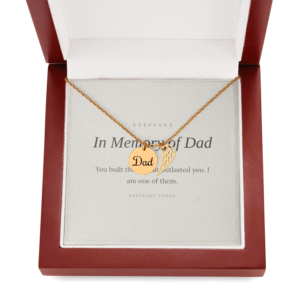 In Memory of Dad Memorial Necklace - Sympathy Keepsake Gift – view 9