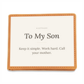 To My Son Leather Wallet - Keepsake Gift with Hidden Message